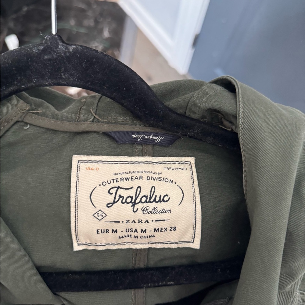 Zara Trafaluc Khaki Outerwear Jacket